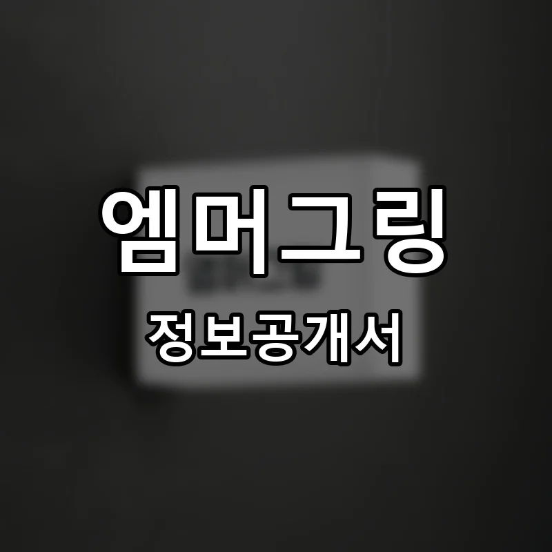 엠머그링 프랜차이즈 창업 비용 정보공개서 요약