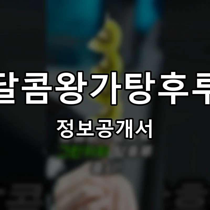 달콤왕가탕후루 프랜차이즈 창업 비용 정보공개서 요약
