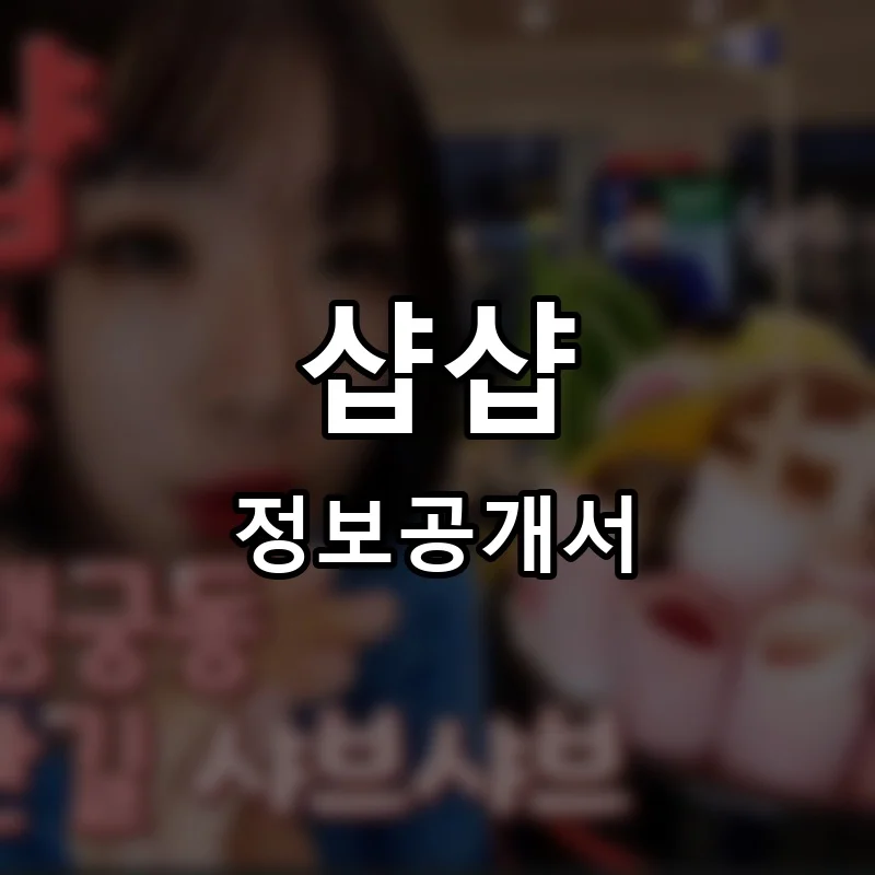 샵샵 프랜차이즈 창업 비용 정보공개서 요약