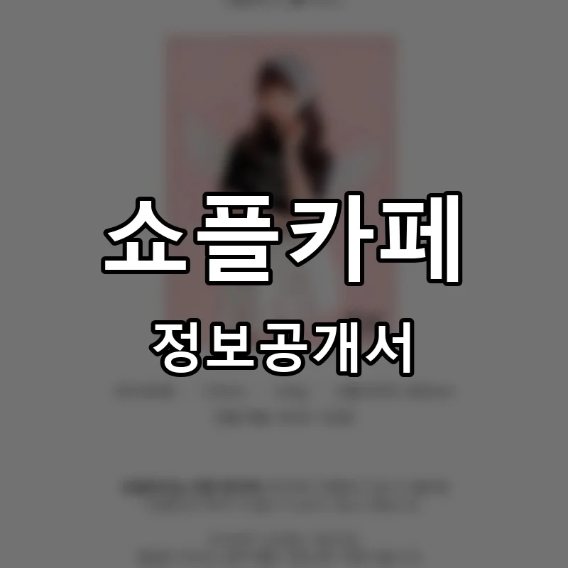 쇼플카페 프랜차이즈 창업 비용 정보공개서 요약