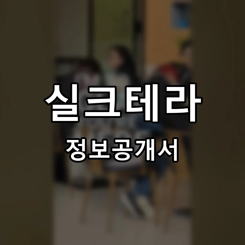 실크테라 프랜차이즈 창업 비용 정보공개서 요약