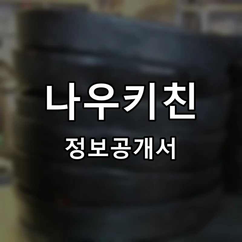나우키친 프랜차이즈 정보공개서 요약 2025.08.19