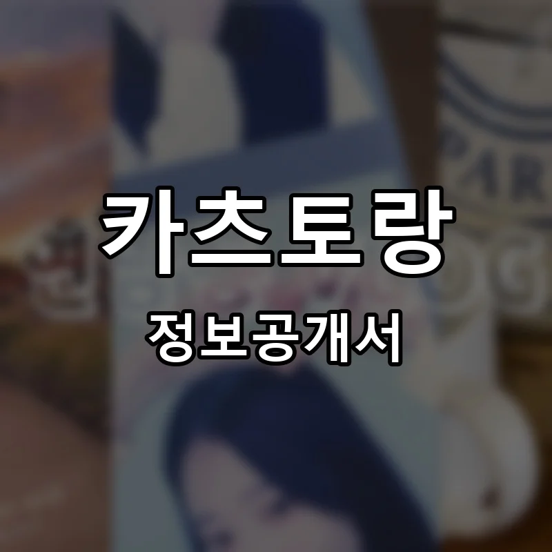카츠토랑 프랜차이즈 창업 비용 정보공개서 요약