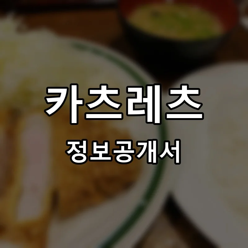 카츠레츠 창업 프랜차이즈 정보공개서 요약 2026.09.11