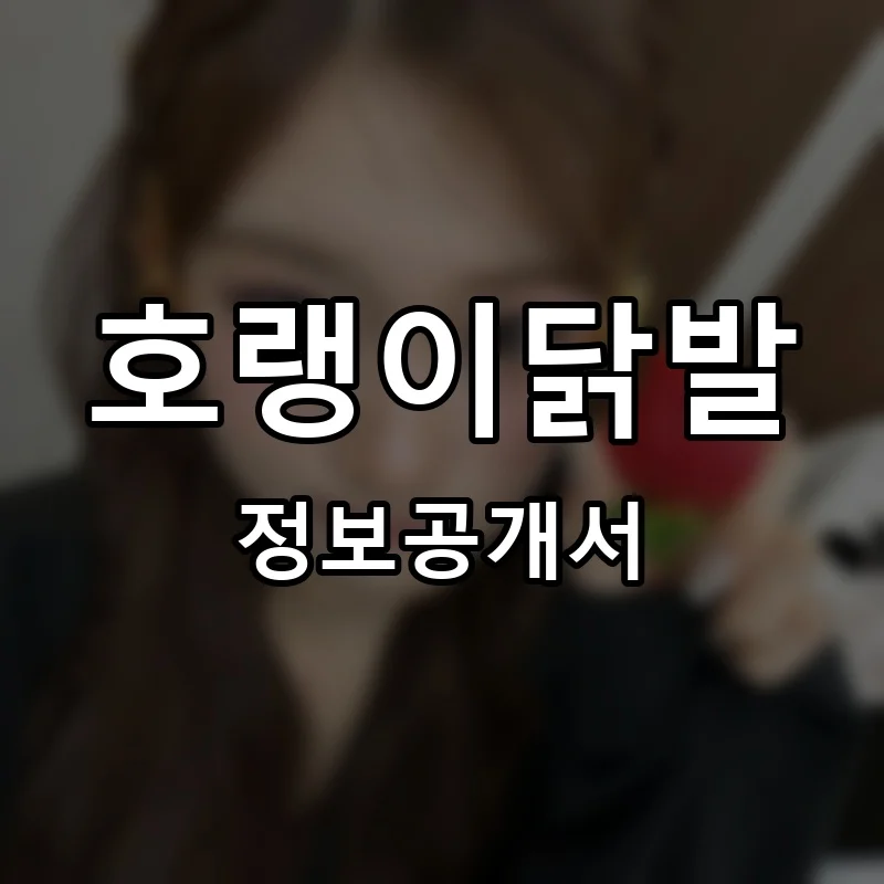 호랭이닭발 프랜차이즈 정보공개서