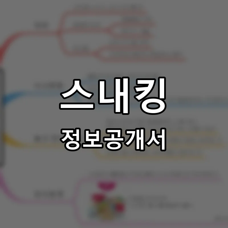 스내킹 프랜차이즈 창업 비용 정보공개서 요약