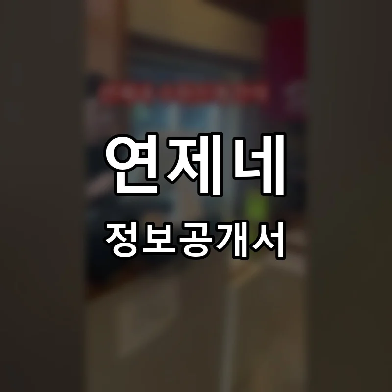 연제네 프랜차이즈 창업 비용 정보공개서 요약