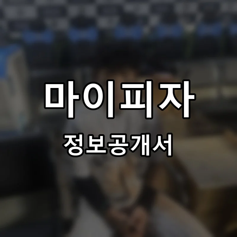 마이피자 (MY PIZZA) 프랜차이즈 정보공개서 요약 2025.09.09