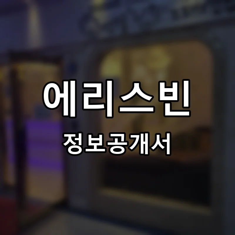 에리스빈 프랜차이즈 정보공개서