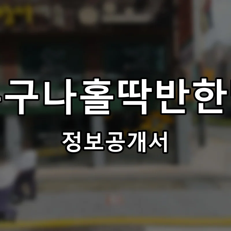 누구나홀딱반한닭 프랜차이즈 창업 비용 정보공개서 요약