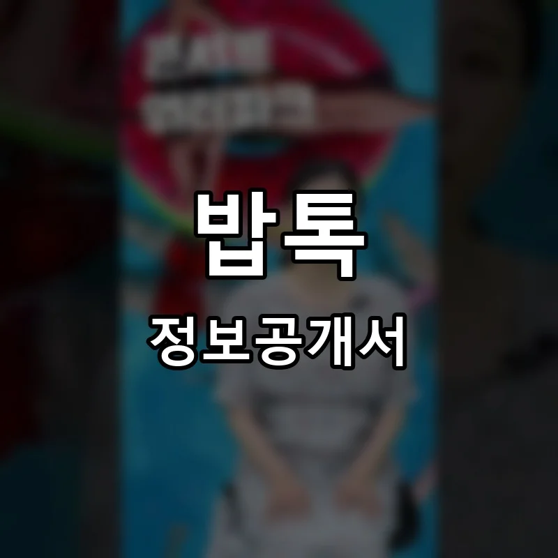 밥톡 프랜차이즈 창업 비용 정보공개서 요약