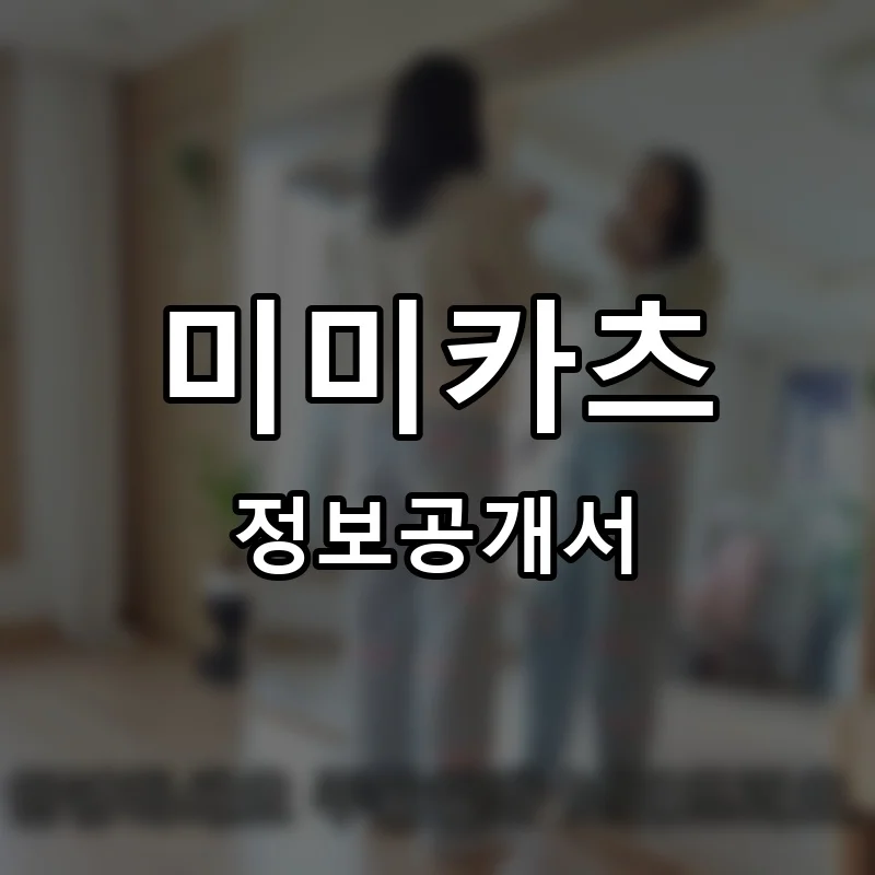 미미카츠 프랜차이즈 창업 비용 정보공개서 요약