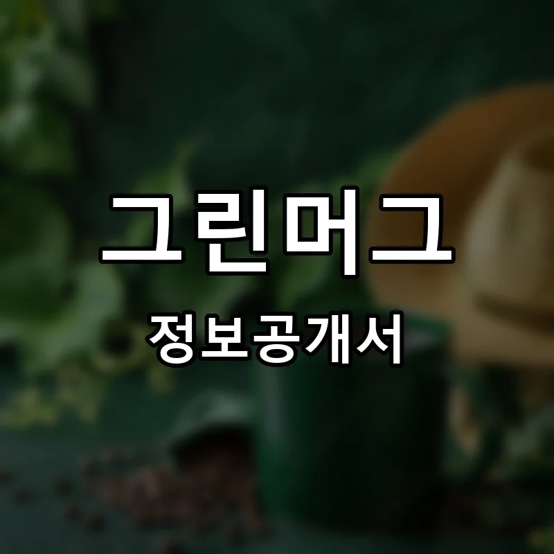 그린머그 프랜차이즈 창업 비용 정보공개서 요약