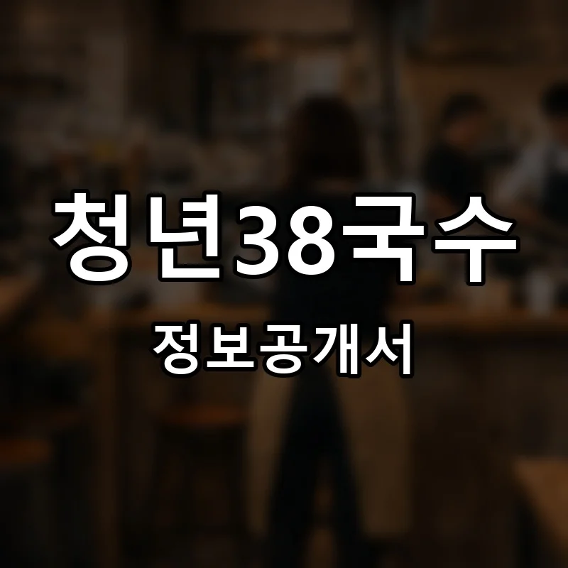 청년38국수 프랜차이즈 창업 비용 정보공개서 요약