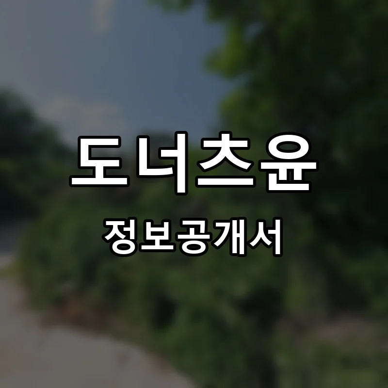 도너츠윤 프랜차이즈 창업 비용 정보공개서 요약