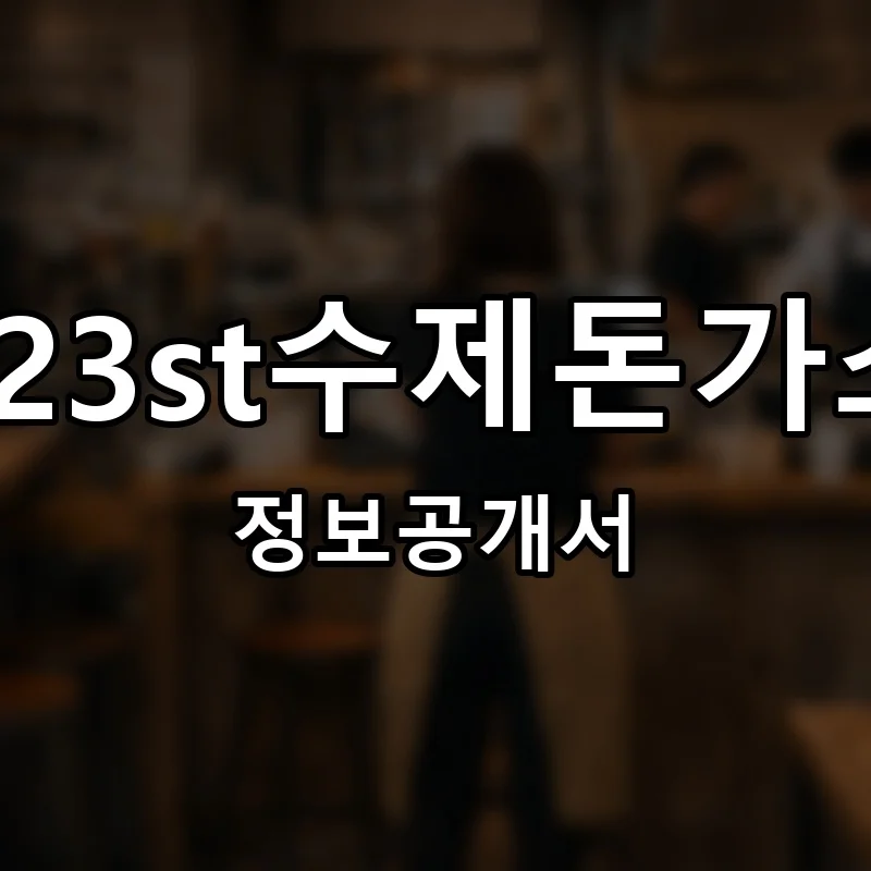 123st수제돈가스 창업 프랜차이즈 정보공개서 요약 2025.10.15