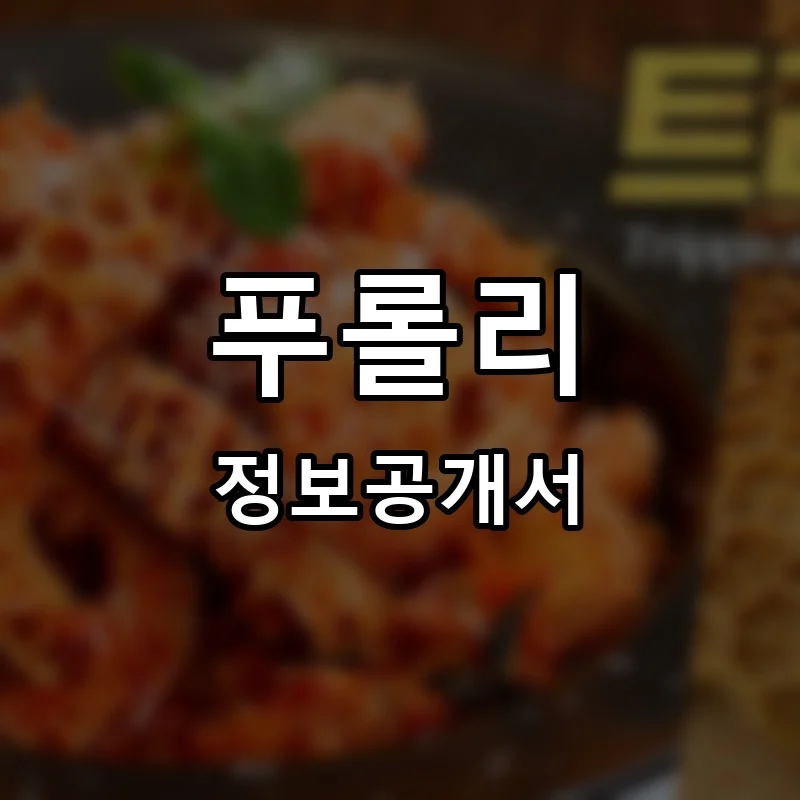 푸롤리(Fulolli) 프랜차이즈 정보공개서