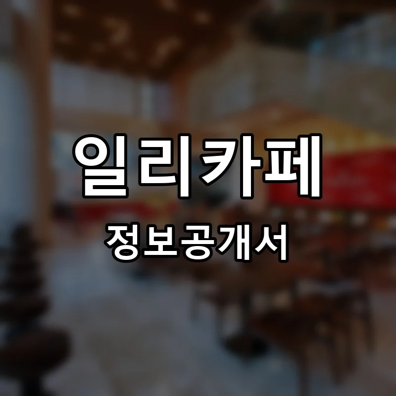 일리카페(illy Caffe) 프랜차이즈 창업 비용 정보공개서 요약