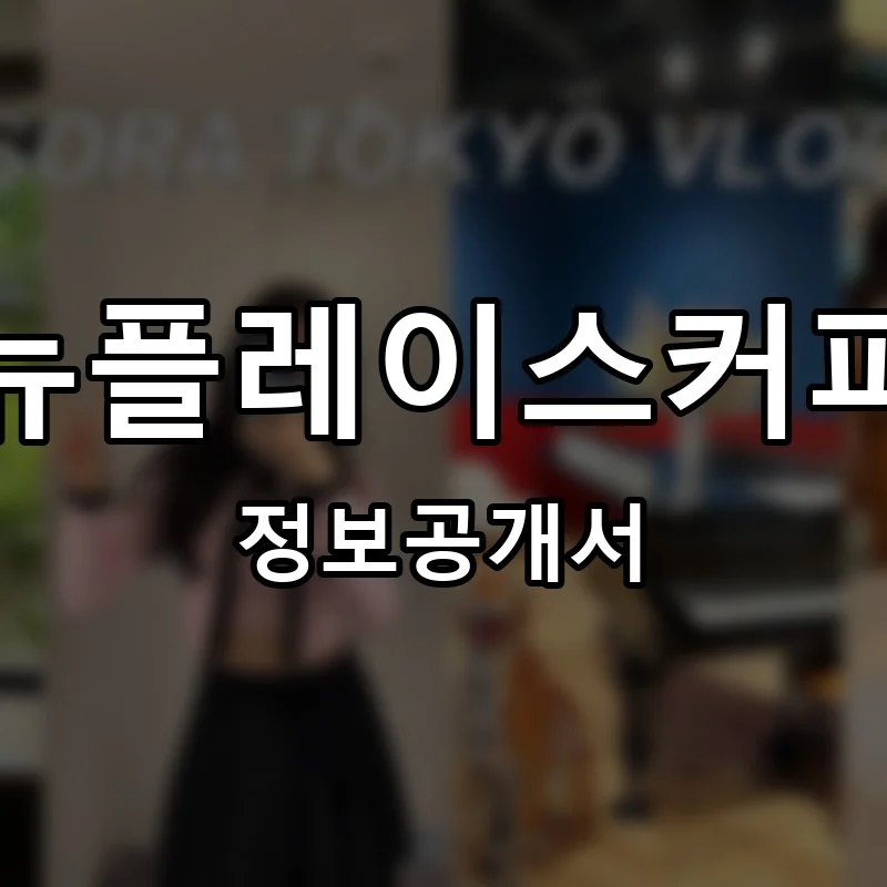 뉴플레이스커피 프랜차이즈 창업 비용 정보공개서 요약