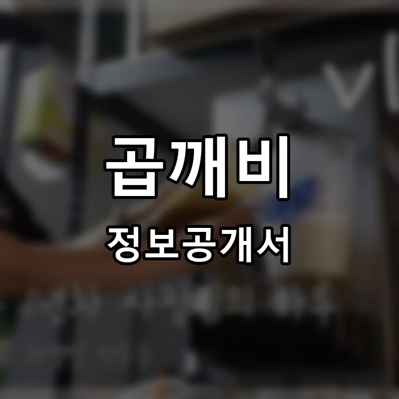 곱깨비 프랜차이즈 창업 비용 정보공개서 요약