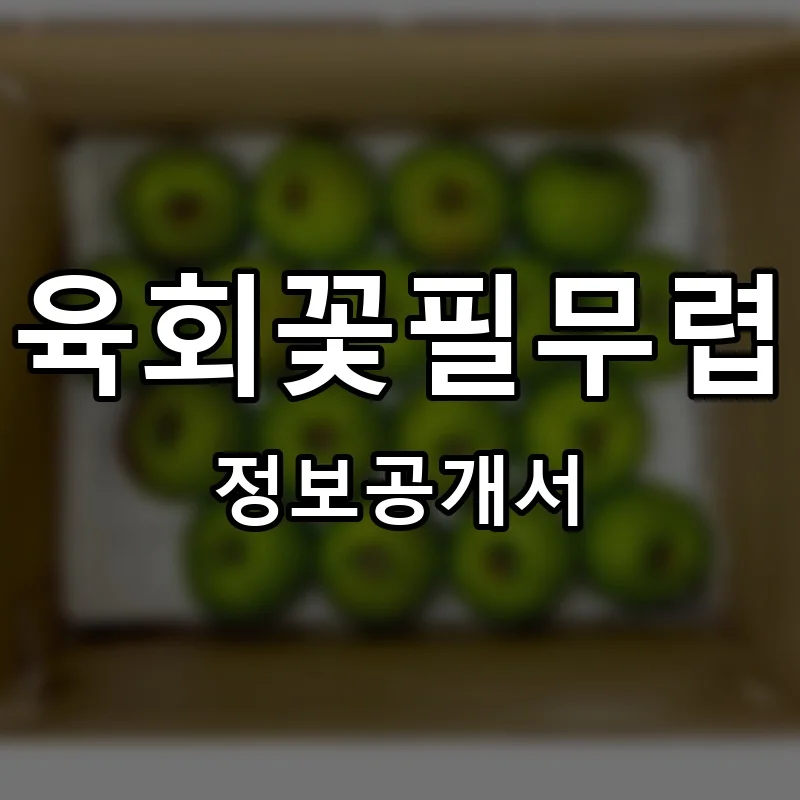 육회꽃필무렵 프랜차이즈 창업 비용 정보공개서 요약