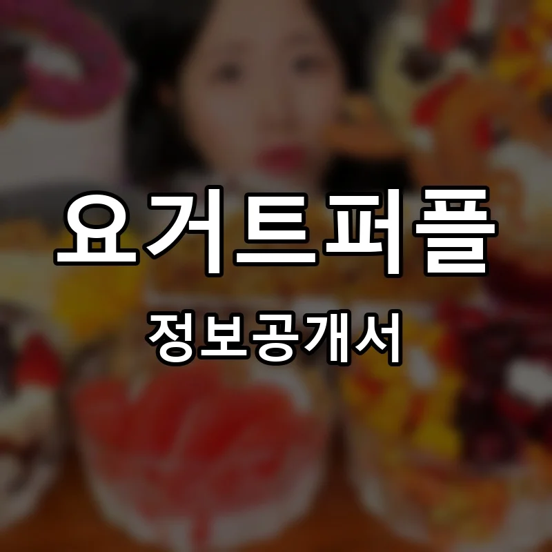 요거트퍼플 프랜차이즈 창업 비용 정보공개서 요약