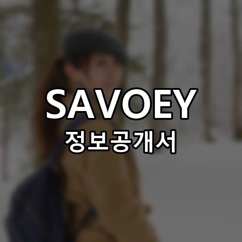 사보에 창업 SAVOEY 프랜차이즈 정보공개서 요약 2025.10.30