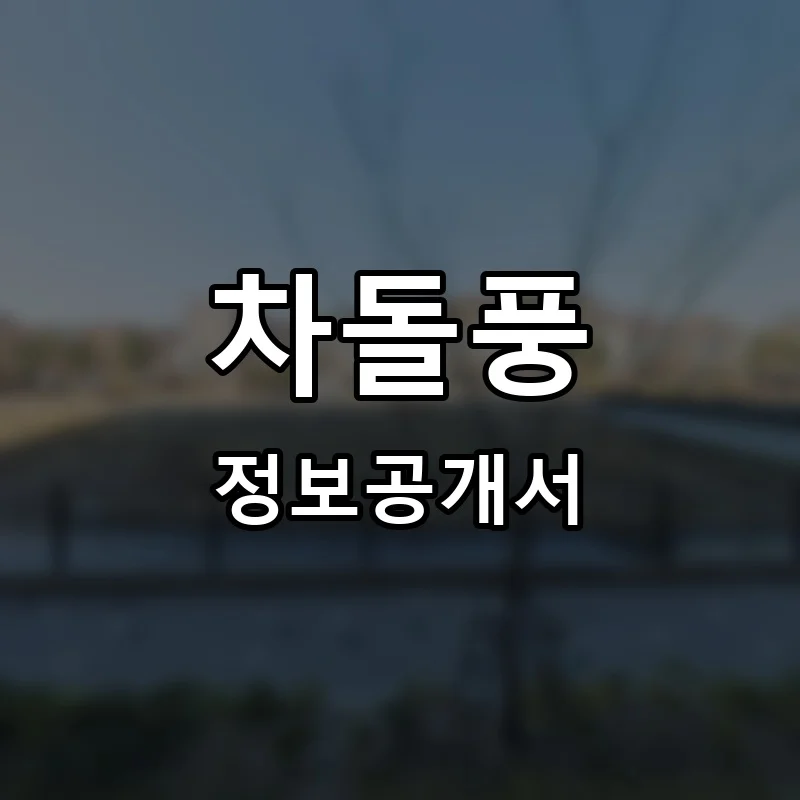 차돌풍 프랜차이즈 창업 비용 정보공개서 요약