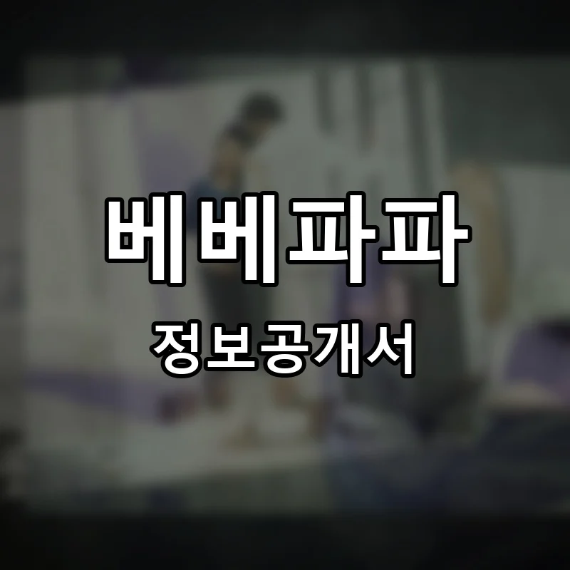베베파파 프랜차이즈 창업 비용 정보공개서 요약