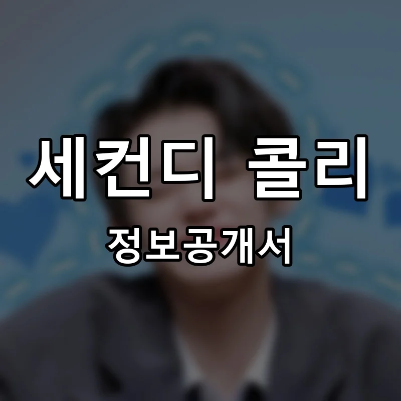 세컨디 콜리 프랜차이즈 창업 비용 정보공개서 요약