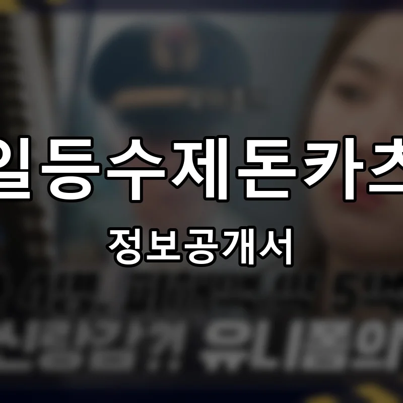 일등수제돈카츠 프랜차이즈 창업 비용 정보공개서 요약