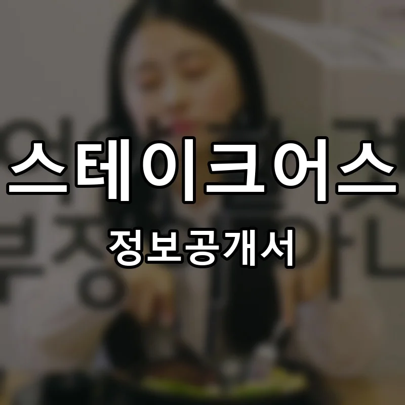 스테이크어스 프랜차이즈 창업 비용 정보공개서 요약