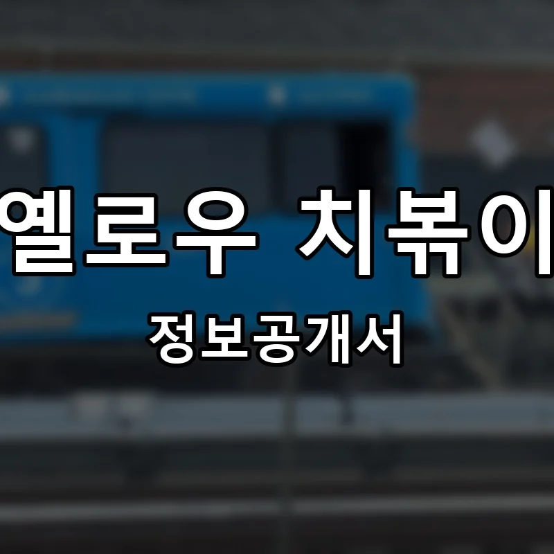 옐로우 치볶이 프랜차이즈 창업 비용 정보공개서 요약