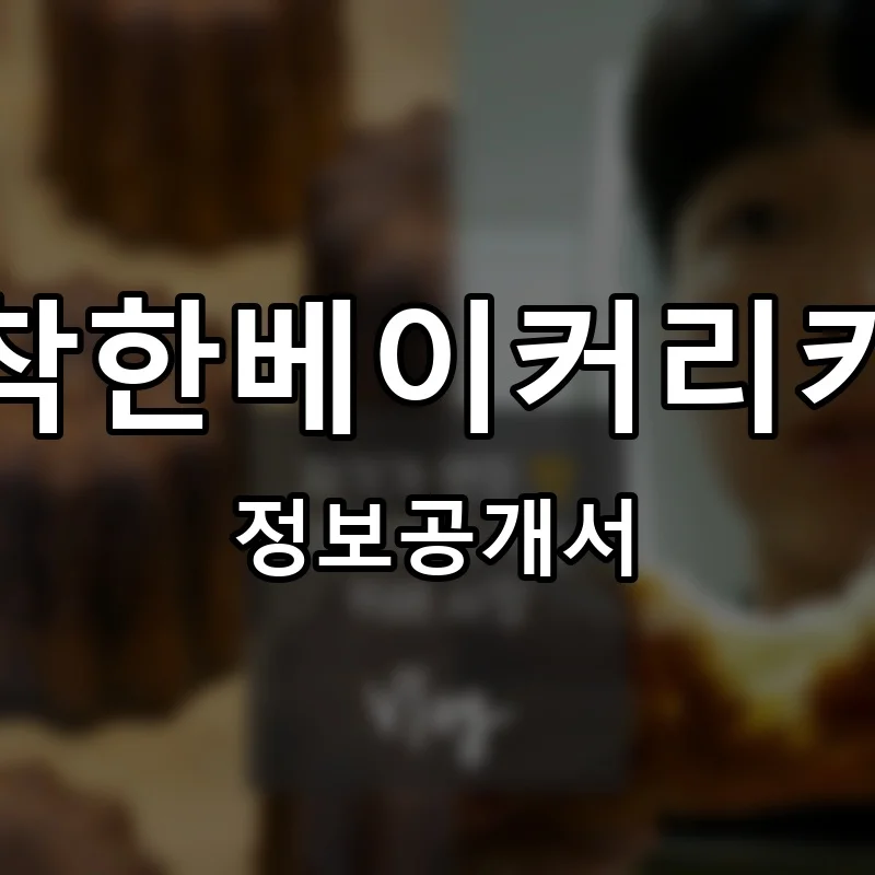 더착한베이커리카페 프랜차이즈 창업 비용 정보공개서 요약