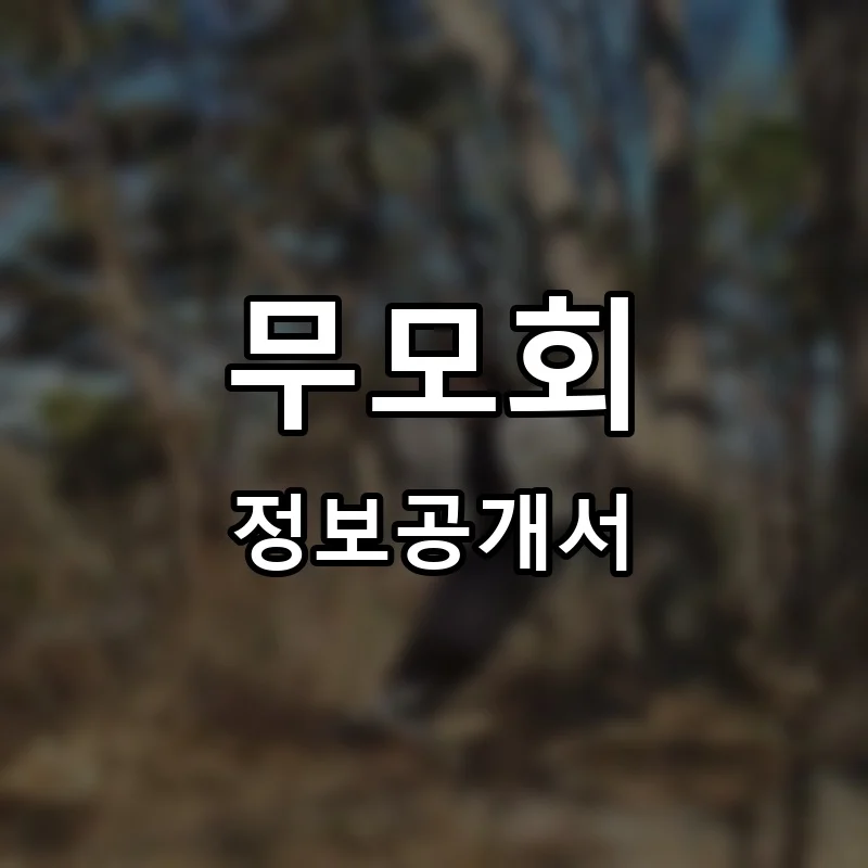 무모회 프랜차이즈 창업 비용 정보공개서 요약