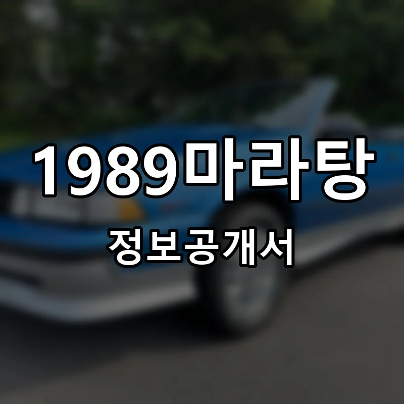 1989마라탕 창업 프랜차이즈 정보공개서 요약 2025.11.19
