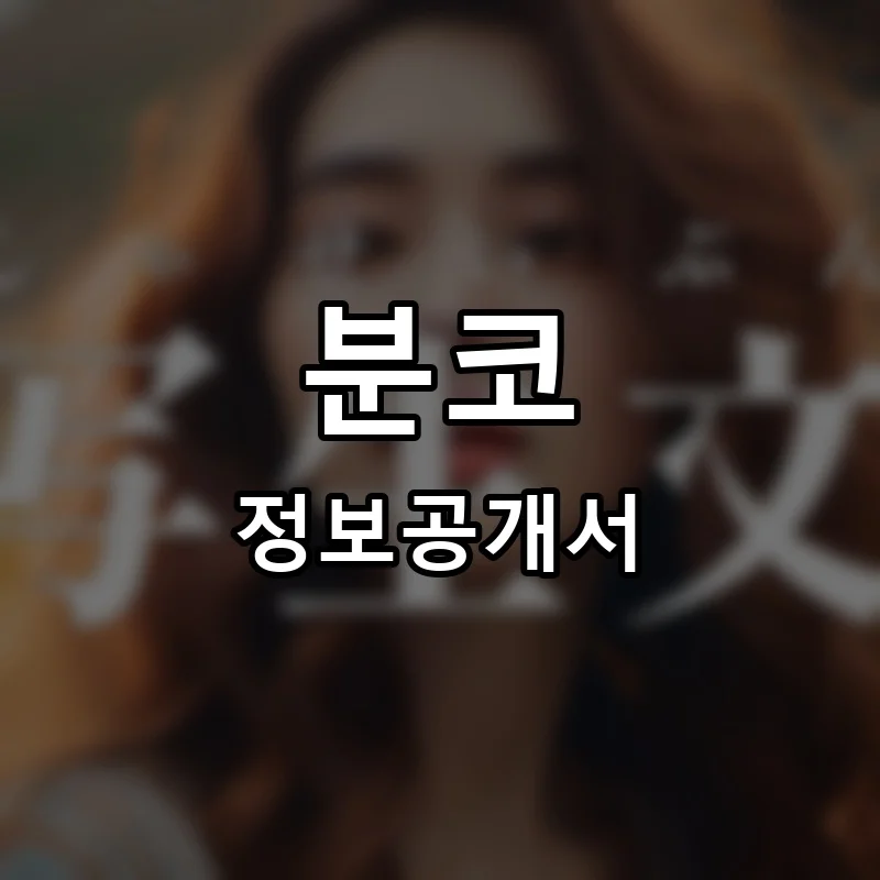 분코(BUNKO) 프랜차이즈 창업 비용 정보공개서 요약