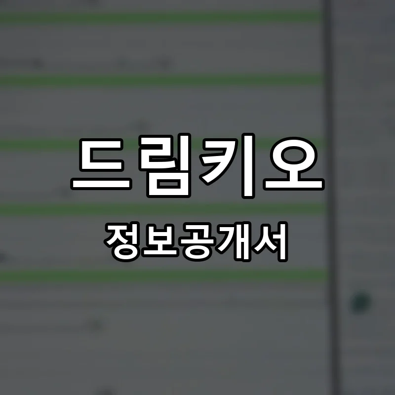 드림키오 프랜차이즈 정보공개서 요약 2025.04.21