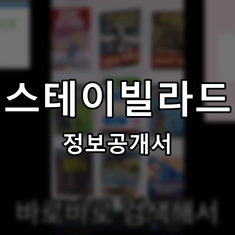 스테이빌라드 프랜차이즈 정보공개서