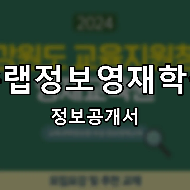 손랩정보영재학원 프랜차이즈 창업 비용 정보공개서 요약