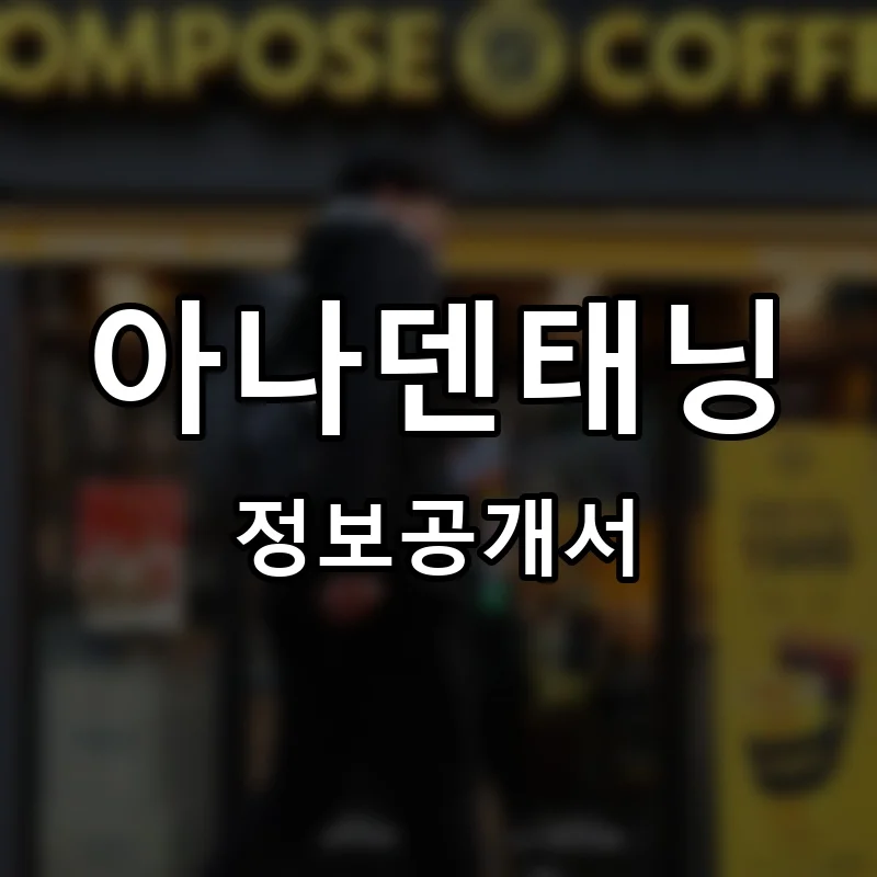 아나덴태닝 프랜차이즈 창업 비용 정보공개서 요약