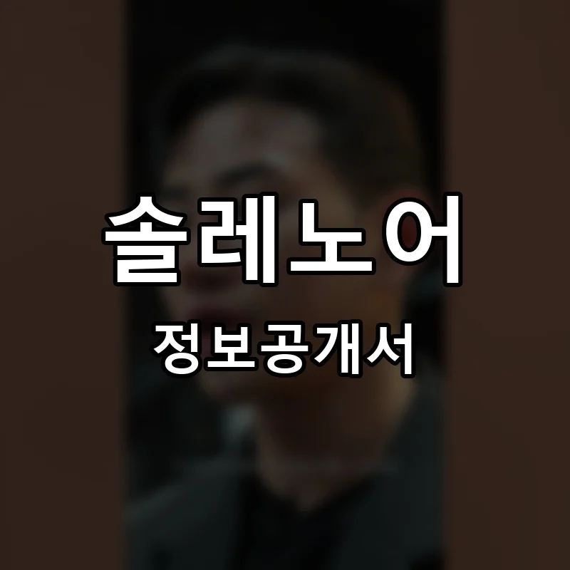 솔레노어 프랜차이즈 창업 비용 정보공개서 요약