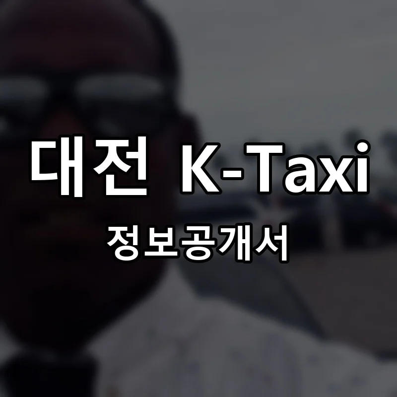 대전 K-Taxi 프랜차이즈 정보공개서 요약 2025.07.07