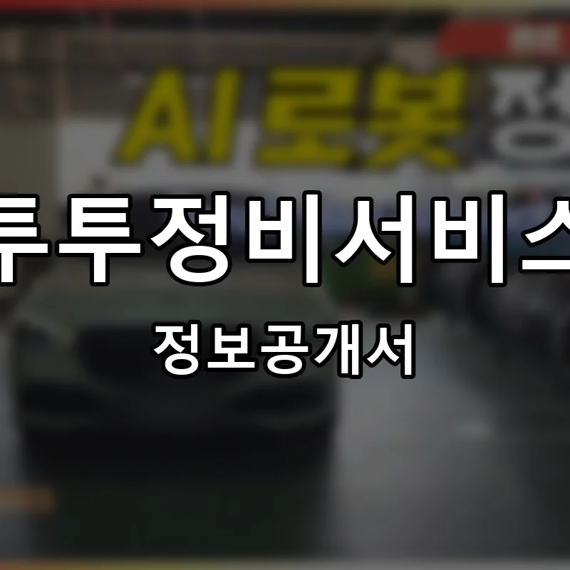 투투정비서비스 프랜차이즈 정보공개서