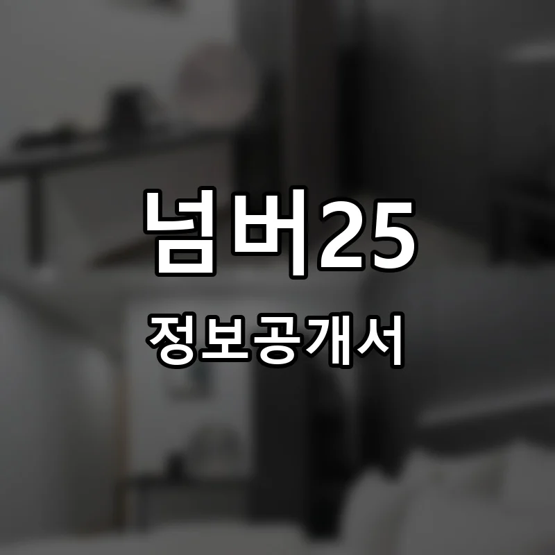 넘버25(NO.25) 프랜차이즈 창업 비용 정보공개서 요약