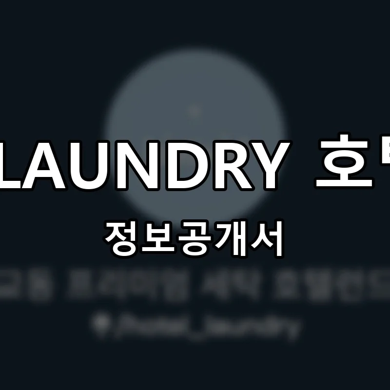 HOTEL-LAUNDRY 호텔런드리 창업 프랜차이즈 정보공개서 요약 2025.07.14