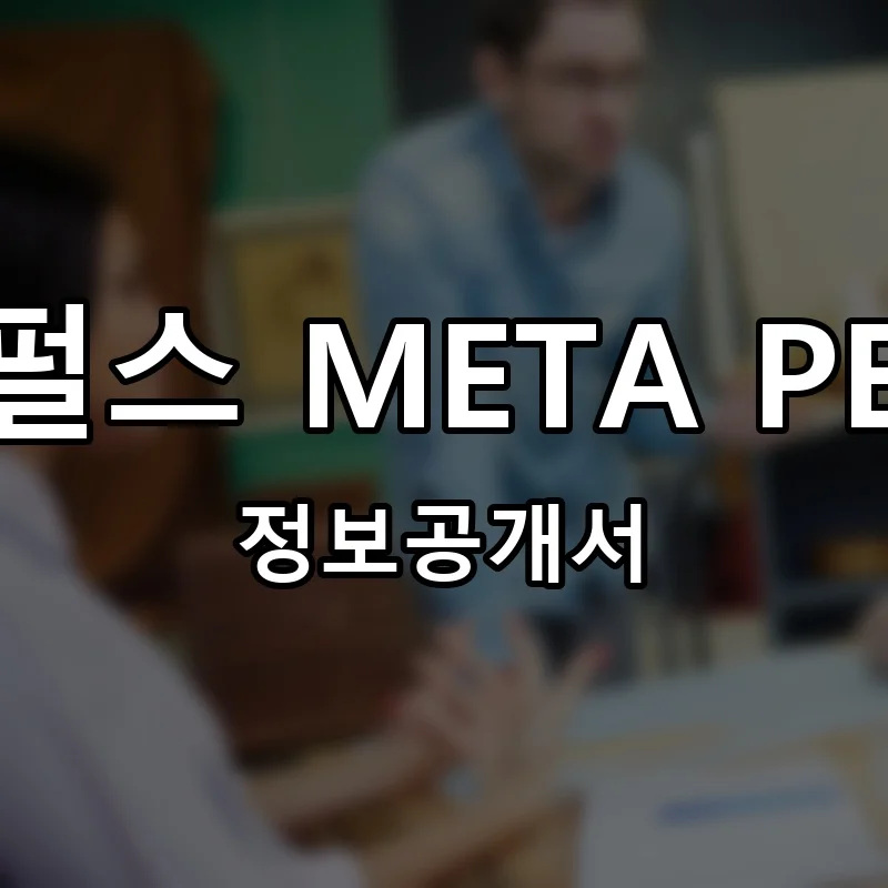 메타 펄스 META PEARLS 프랜차이즈 창업 비용 정보공개서 요약