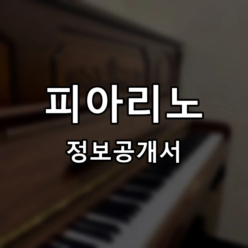 피아리노 프랜차이즈 창업 비용 정보공개서 요약