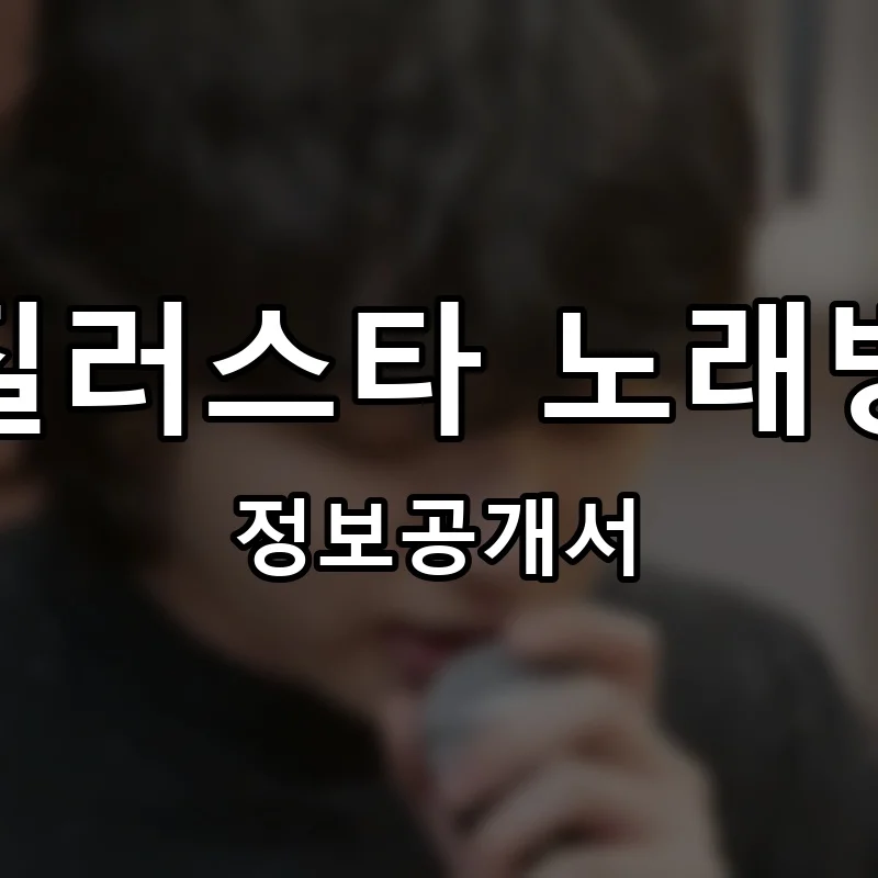 질러스타 노래방(ZILLER STAR MUSIC ROOM) 프랜차이즈 창업 비용 정보공개서 요약