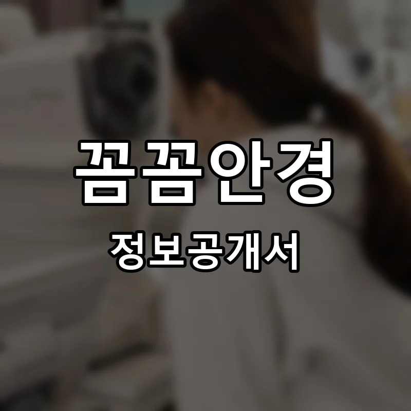 꼼꼼안경 프랜차이즈 정보공개서